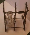 Rare Antique Victorian Period  Cast Iron Double Snail Inkwell Desk Object