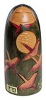 Creative Kokeshi Doll W  Crane   Moon Motif By Sumiya Koji From Japan  14cm 5 5 
