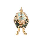 Easter Egg Jewelry Trinket Box Hinged Enamel Ornaments Victorian Style Hand-p   