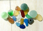 Genuine Sea Glass A Lot Surf-tumbled From Japan   820g Mix    rare Color   Marble