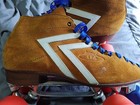 Vintage 65s Riedell Tan Suede Roller Skates Size 11 