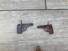 Antique Cracker Jack Estate Lot Token Charms Replica Machine Pistol Guns Western