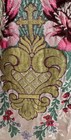 Antique Silk Brocade Chasuble W Spanish Colonial Silver Clasp 54    X 102   