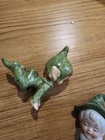 Vintage Lefton Pixie Elf Figurine Green And Orange Made In Japan Collectible