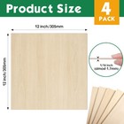 4 Pack Basswood Sheets 1 16x12x12 Inch 1 16 For 12x12x1 16in  4