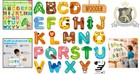 Interactive Wooden Magnetic Letters Set - Fun Animal Designs For Kids Ages 3-5
