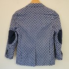 James Morgan 100  Linen Boys Blazer Sz 8 Navy Polka Dot Sport Jacket Robots