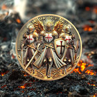Knights Templar Christian Challenge Coin  Ephesians 6 11 Bible Verse Faith Gifts