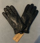 Black Leather Gloves  Womans Genuine Leather  Thinsulate Lining Small medium S m