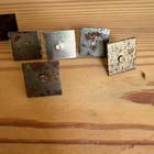  vintage 1  Square Metal Cap Nails 30 Pc  Lot Patina Mid Century Roofing Tack