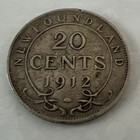 1912 Newfoundland 20 Cents Coin  925 Silver George V-km 15-mintage 350 000