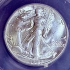1947 D Walking Liberty Silver Half Dollar 50c Anacs Ms 64  blast White 
