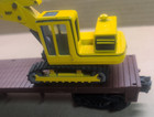 1 50 Scale Massey Ferguson Mf450s Excavator On A Lionel O Scale Flatbed