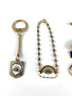 Rainbow Girls Service Pins   Charms Bracelet  Key Chain   Lot Of 9   Nos