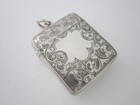 Antique Victorian Sterling Silver Vesta Case - 1895 By Thomas Hayes