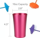 6 Pcs Anodized Aluminum Tumblers Drinking Glasses Vintage Retro Metal Cup New