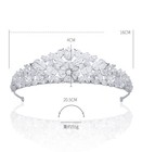 Luxury All Cz Cubic Zirconia Flower Wedding Queen Princess Tiara Crown For Women