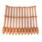 12pcs Lace Bobbin Wooden Antique Vintage French Artisan Craft Turned Wood