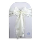 50 Pcs Satin Chair Cover Bow Sash 108 x8  - Ivory - Wedding Party Banquet Xm