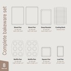 Bakkenmaster Bakken 8-piece Ceramic Coated Bakeware Sets Nonstick Aluminized