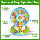 Learning Toy For Kids 1 2 3 Year Old Boys Girls  Spin And Sing Alphabet Zoo W   