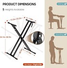 Soporte Para Teclado Ajustable Con Doble Soporte En Forma De X Para Piano  Neuvo