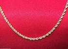 10k Real Yellow Gold Necklace Hollow Rope Chain 2mm - 6mm 16  30 Inch Men Woman