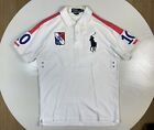 Vintage Polo Ralph Lauren Custom Fit Big Pony France Platini  10 White Shirt 2xl