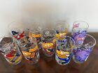 Vintage 1977 Mcdonald   s Glasses Collector Series   Action Series - Set Of 9   