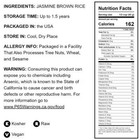 Jasmine Brown Rice     Whole-grain  Vegan  Kosher  Bulk  Great As Side Dish 