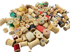 Huge Lot Vintage To Antique Empty Wooden Sewing Thread Spools For Craft Projects