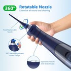 Sonic Cordless Water Flosser Dental Oral Irrigator Teeth Cleaner 8 Jet Tips Blue
