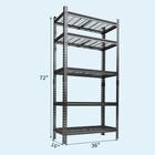 2pc Heavy Duty Garage Shelving Unit 5-tier Metal Shelving Unit 2500 Lbs Capacity