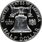 1958 Proof Franklin Silver 50     very Nice Coin    stock Photo 