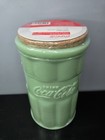 Green Jadeite Coca-cola Glass Kitchen Canister New sealed 38ozw Cork Lid R e a d