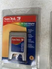Three New Sandisk Compactflash Pc Card Adapters Sdcf-38 For Pcmcia Factory Seale