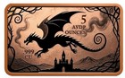 5oz Flying Dragon Colorized Copper Bar In Capsule