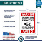 Cctv Warning Home Security Video Surveillance Camera Sign English spanish Aviso