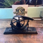 Antique 1800 s Cast Iron 2 Apothecary Cork Press Tool Mounted On Wood Machine 