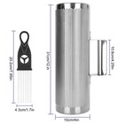 12x4 Stainless Steel Guiro Shaker With Scraper Latin Percussion Instrument