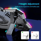 Laptop Cooling Pad  Gaming Laptop Cooler With 5 Quiet Fans And Led Lights  one-c