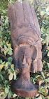 Vintage Polynesian Hand Carved Wood Large Tribal Island Wall Decor Tiki Warrior 