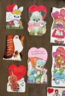 Valentine Cards School Boy Girl Animals Scrapbook Craft Lot 12 Vintage