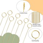 40pcs Floral Card Holder Picks Metal Photo Memo Stick Gold For Wedding Party