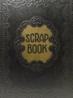 Vtg  1930   s-40   s-black Embossed faux Leather gold Label-scrapbook  unused 