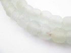 Clear Aqua Recycled Glass Beads 9mm Ghana African Sea Glass Blue Round Handmade