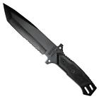 12  Tactical Black Tanto Fixed Blade Hunting Full Tang Survival Knife W  Sheath
