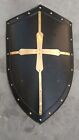 Hand Forged Gothic Layered Steel Cross Shield Medieval Battle Armor Shield