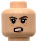 Lego New Light Nougat Minifigure Head Dual Sided Female Girl With Freckles