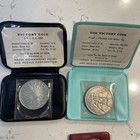 Israel Silver Coin Lot - 2x 1967 Victory Coin   2x 21st Anniversary Shalom Coin